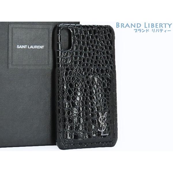 美品 イヴ サンローラン パリ YSL モノグラム iPhoneX & XS ケース 