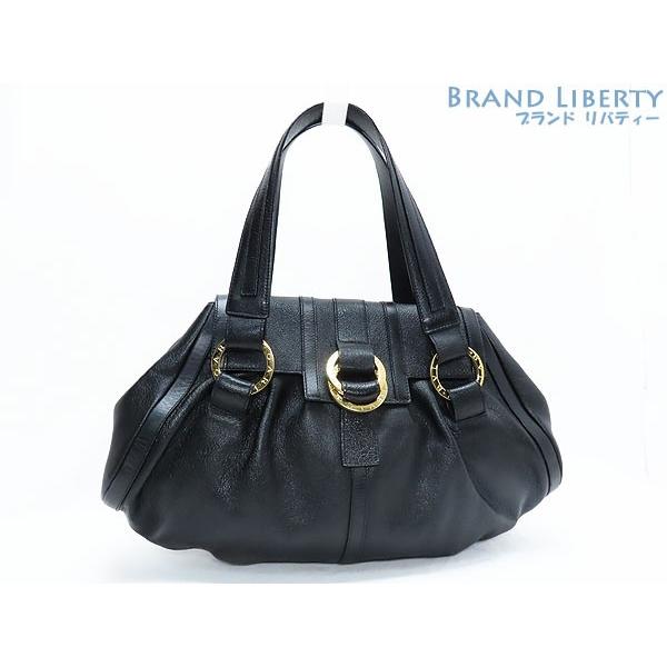 BVLGARI（ブルガリ） 美品 ドッピオトンド レザー ハンドバッグ  