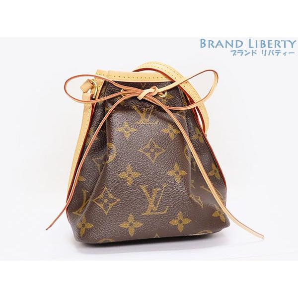 新古品 ルイヴィトン モノグラム ナノ・ノエ 巾着型 ショルダーバッグ