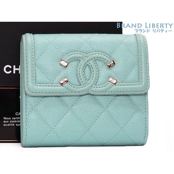 未使用シャネルCCフィリグリースモールフラップウォレットキャビアスキ CHANEL（シャネル） 未使用 CCフィリグリー スモール フラップ