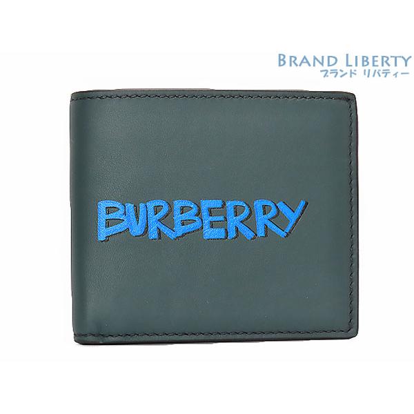 BURBERRY 未使用 バーバリー グラフィティ ロゴ 二つ折り札入れ財布  