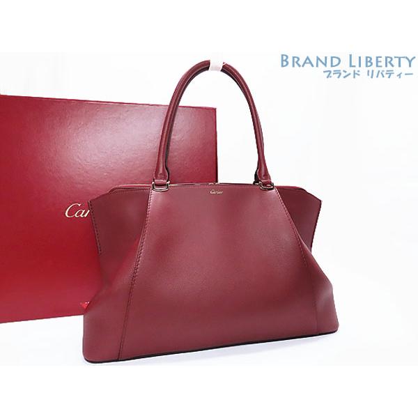 未使用 カルティエ C ドゥ カルティエ Mm ハンドバッグ トートバッグ レッド スピネルカラー ボルドー トリヨンレザー L Brand Liberty 通販 Yahoo ショッピング