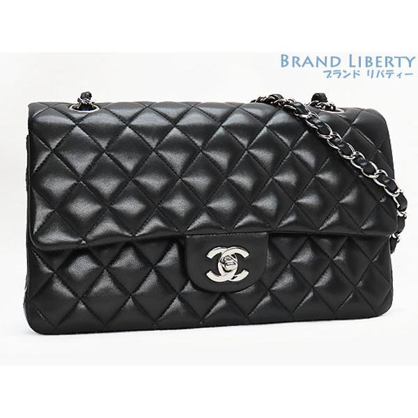 美品】シャネル マトラッセ25 ラムスキン チェーンショルダー ブラック 黒