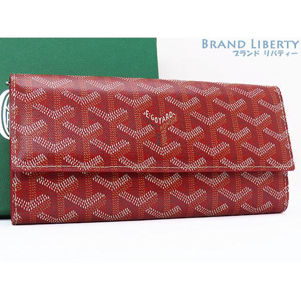 GOYARD（ゴヤール） 美品 ヴァレンヌ 二つ折り長財布 新型 レッド 