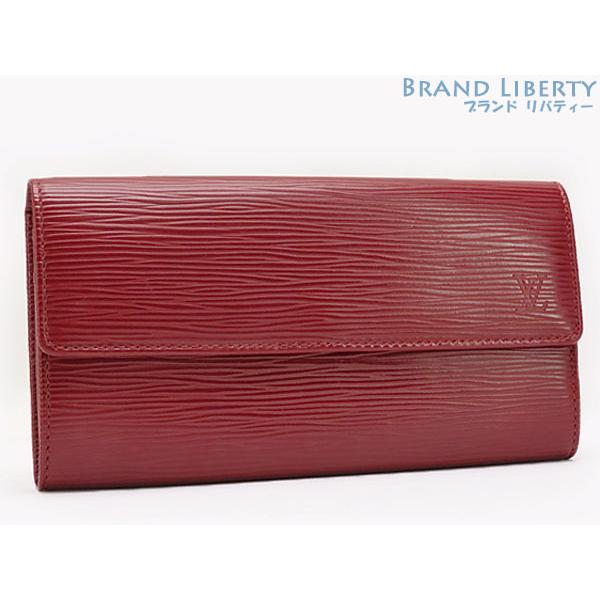 美品 ルイヴィトン エピ ポルトフォイユ サラ 二つ折り長財布 ルビー  