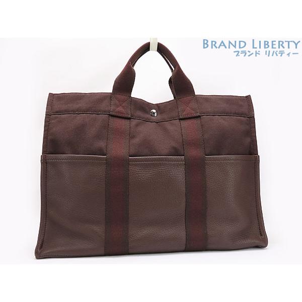 美品 エルメス フールトゥMM ハーフレザー トートバッグ ハンドバッグ  