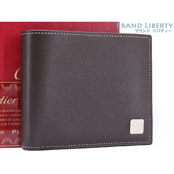 Cartier 二つ折り財布 ブラウン レザー rairai 新品未使用 Cartier 二