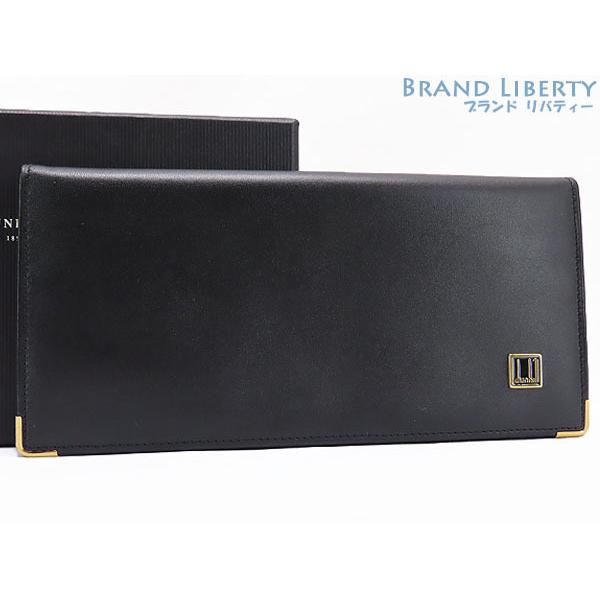 【未使用】dunhill オックスフォード 二つ折り長財布 ブラックカーフレザー dunhill（ダンヒル） 新古品 オックスフォード 二つ折り長財布