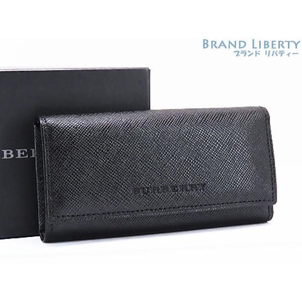 BURBERRY ケース FN 5505 09 ブラック BURBERRY（バーバリー） 新古品 レザー 4連キーケース キーリング