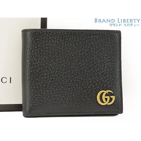 GUCCI（グッチ） 超美品 GUCCI GGマーモント レザー 二つ折り札入れ