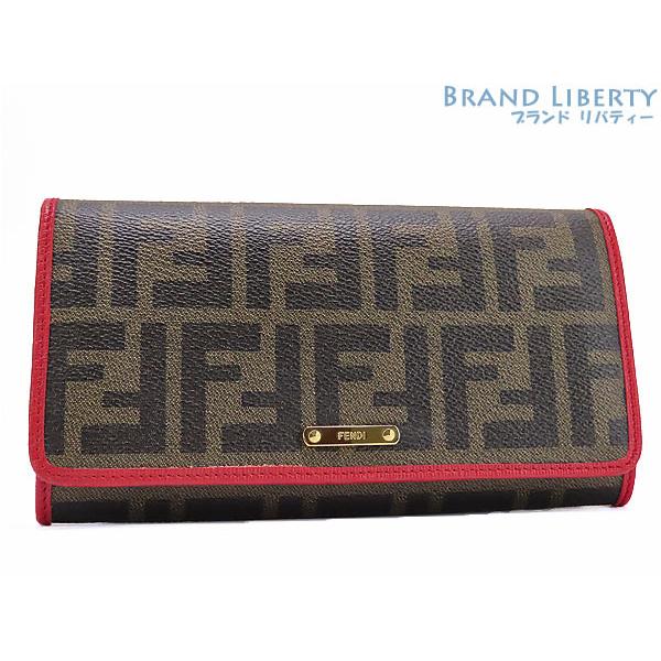 フェンディ FENDI ズッカ柄 PVCレザー 長財布 ピンク 8M0298 フェンディ FENDI ズッカ柄 PVCレザー 長財布 ピンク 8M0298