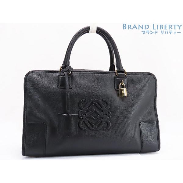 【美品】ロエベ アマソナ36 ハンドバッグ　ミニボストン　ブラック LOEWE（ロエベ） 美品 アマソナ36 ハンドバッグ ミニボストンバッグ