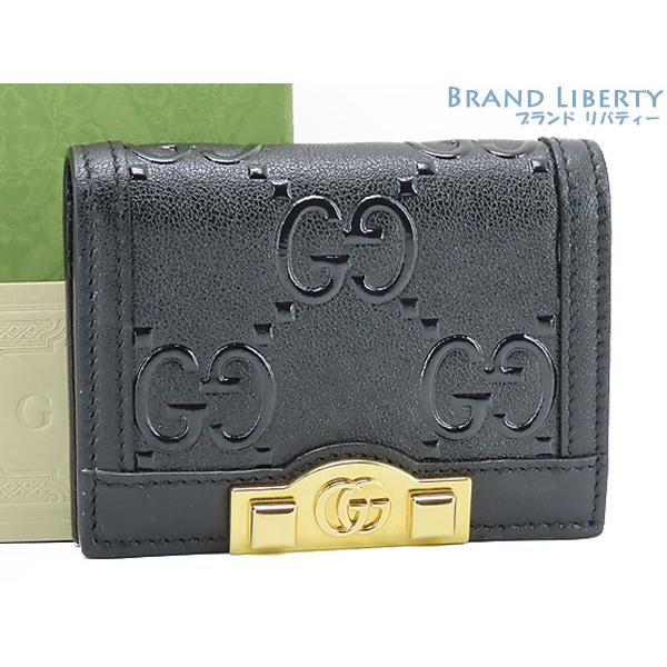 GUCCI レア新品同様 グッチ GGエンボス レザー カードケース GUCCI レア新品同様 グッチ GGエンボス レザー カードケース