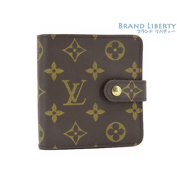 LOUIS VUITTON 外美品 ルイヴィトン モノグラム コンパクトジップ  