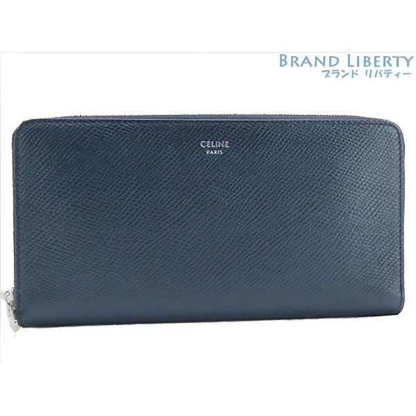 新古品セリーヌ CELINE ラージ ジップドウォレット ラウンドファスナー