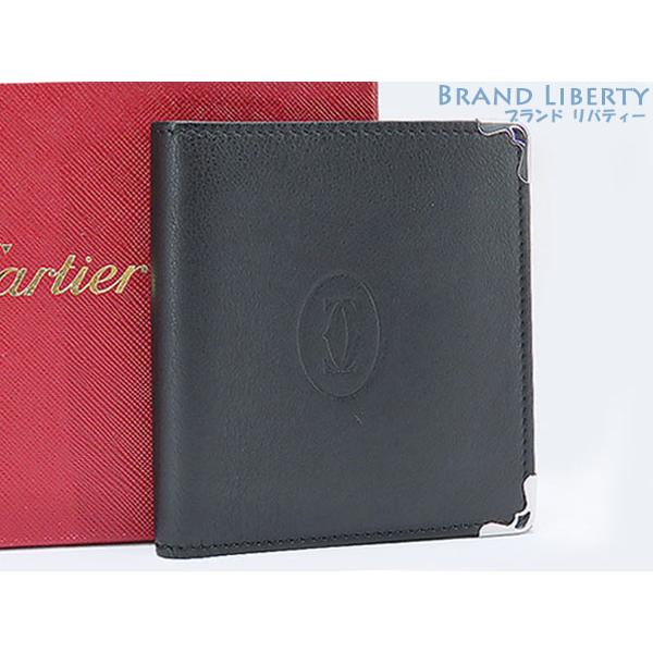超美品 カルティエ Cartier マスト ドゥ 二つ折り札入れ財布