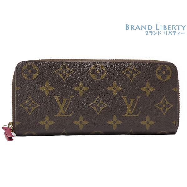 極美品 ヴィトン クレマンス フューシャ モノグラム ラウンド 長財布