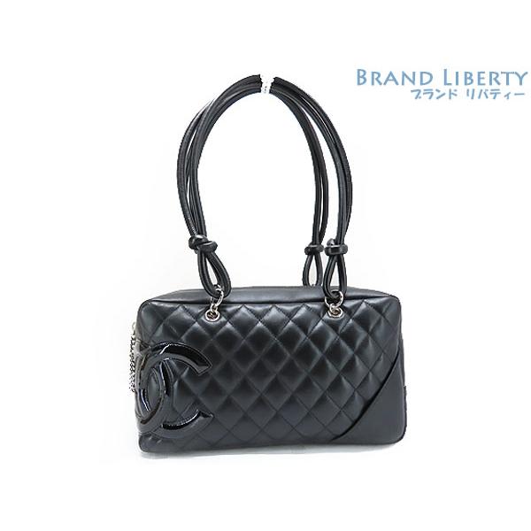 CAMBON 超美品 シャネル CHANEL カンボンライン ボーリングバッグ