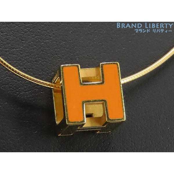 美品 エルメス HERMES カージュアッシュ Ｈキューブ ネックレス