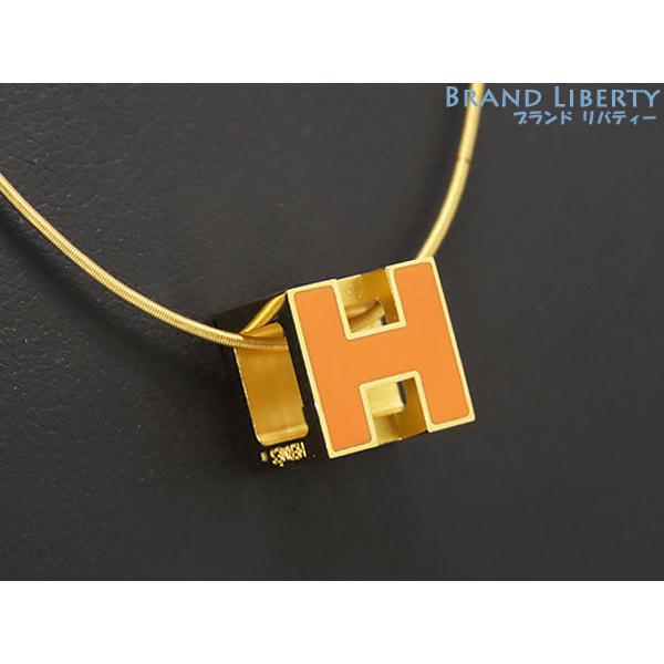 HERMES 美品 エルメス カージュアッシュ Hキューブ ネックレス 