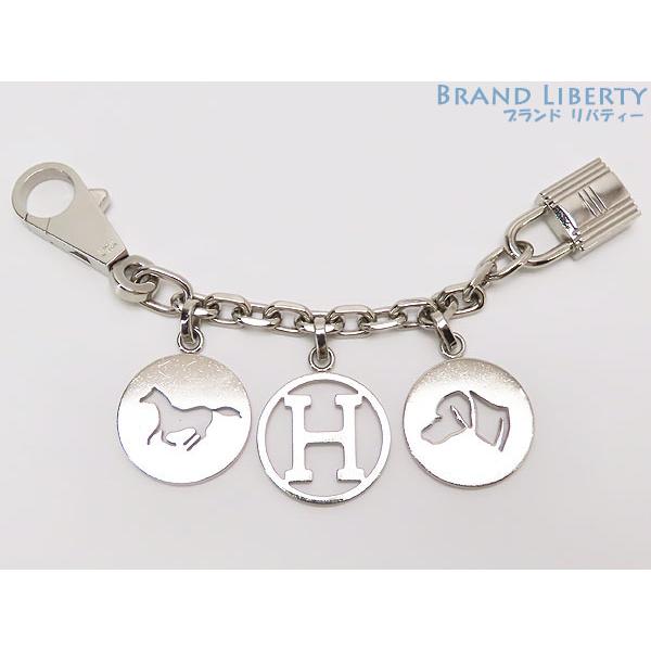 ◆SALE◆　■中古■　エルメス アミュレット4 チャーム チェーン ホース ドッグ カデナ H ロゴ シルバーSS  【223396】◇ HERMES（エルメス） 美品 ブルロック アミュレット4 カデナ ホース H