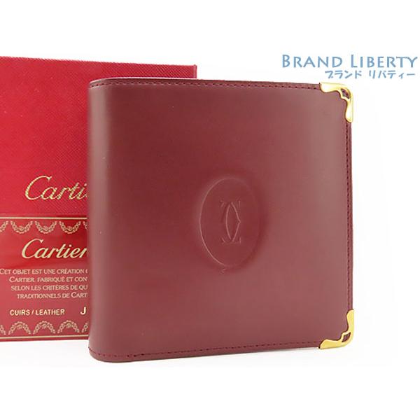 美品 Cartier カルティエ 財布 マストライン ボルドー L3000451 美品