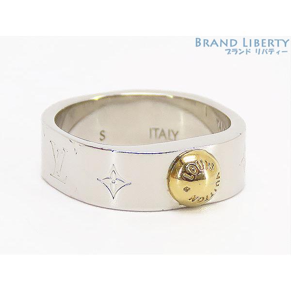 美品 ルイヴィトン LOUIS VUITTON バーグ ナノグラム リング 指輪 S