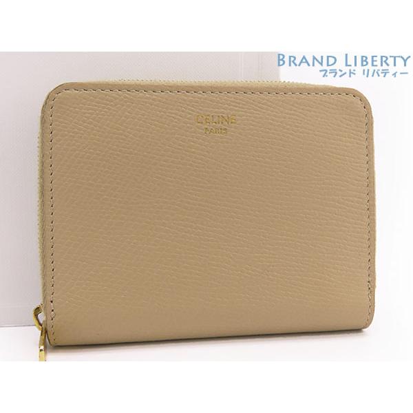 CELINE 美品 セリーヌ コンパクト ジップドウォレット ラウンド  