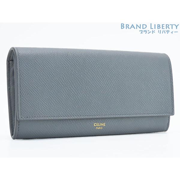 CELINE 新品同様 セリーヌ ラージ フラップウォレット 二つ折り長財布  