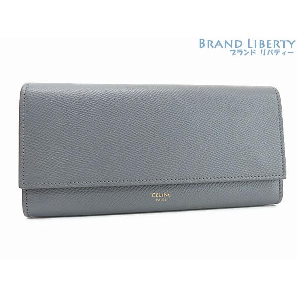 CELINE（セリーヌ） 外超美品 ラージ フラップウォレット 二つ折り長 