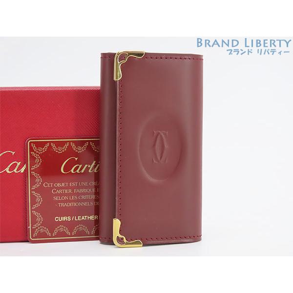 must de Cartierマストドゥ カルティエ 4連 レザーキーケース 楽天市場】【未使用品】 カルティエ キーケース 4連 マスト ドゥ