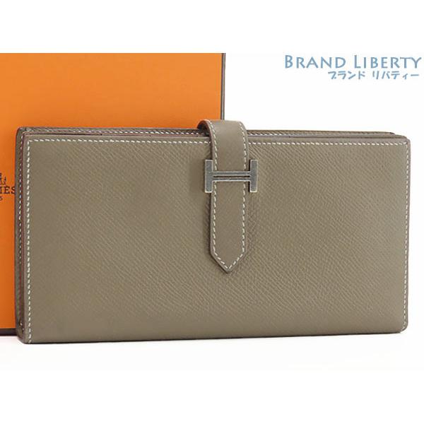 Bearn 美品 エルメス HERMES ベアンスフレ 二つ折り長財布 マチ有り 