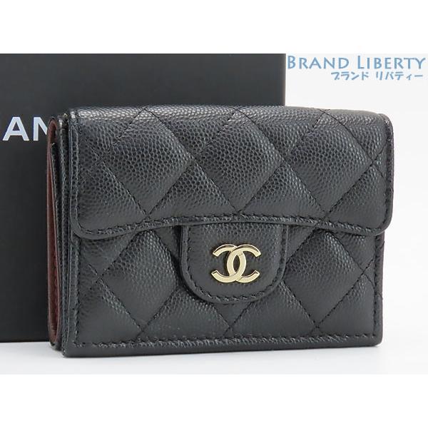 マトラッセ 新品同様 シャネル キャビアスキン クラシック スモール  