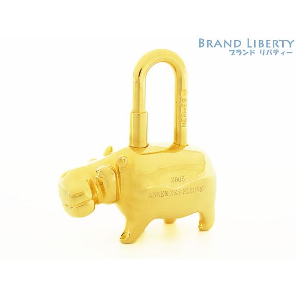 HERMES エルメス ヒポポタマス カバ カデナ チャーム カバ ゴールド 金 HERMES（エルメス） 美品 カデナ ANNEE DES FLEUVES かば ヒポポタマス