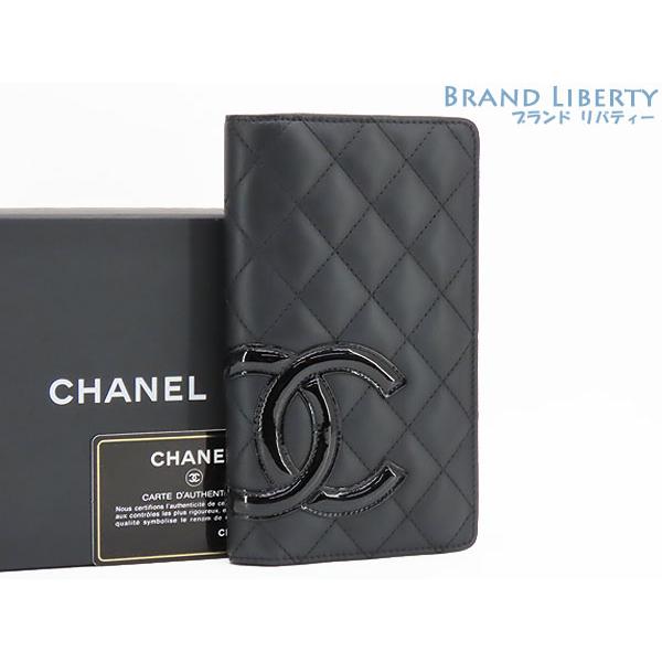 CAMBON 超美品 シャネル CHANEL カンボンライン ココマーク 二つ折り長  