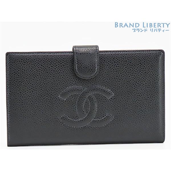 キャビアスキン 外超美品 シャネル CHANEL ヴィンテージ ココマーク 二