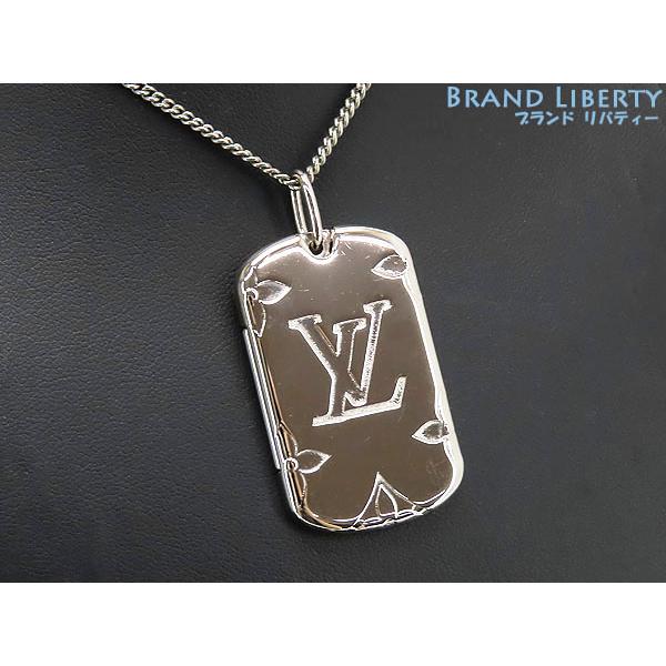 Louis Vuitton シルバー ネックレス ドッグタグ LOUIS VUITTON ペンダント ドッグタグ