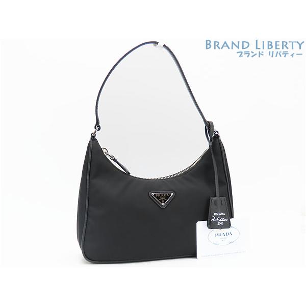 PRADA ほぼ新品 プラダ リナイロン ミニバッグ セミショルダーバッグ 