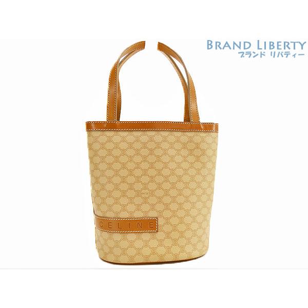 CELINE セリーヌ マカダム ハンド トート バッグ ヴィンテージ　金具 CELINE（セリーヌ） レア新品同様 ヴィンテージ マカダム ハンドバッグ