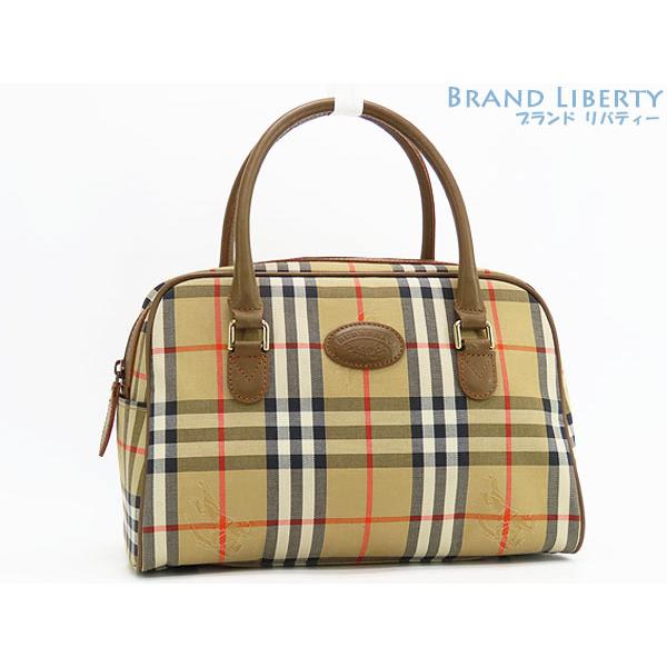 BURBERRY ヘイマケットチェック ミニボストンバッグ BURBERRY（バーバリー） 美品 ヘイマーケットチェック ミニ ボストン