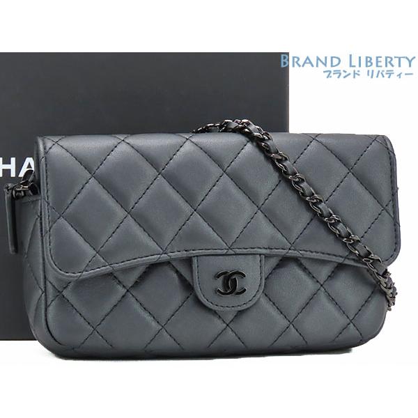 マトラッセ 激レア新品同様 シャネル ラムスキン フラップ フォン