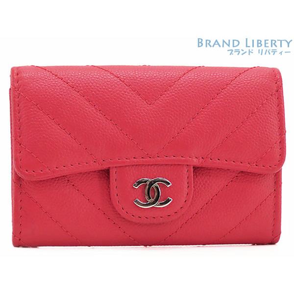 CHANEL 超美品 シャネル シェブロン Vステッチ ココマーク キャビア