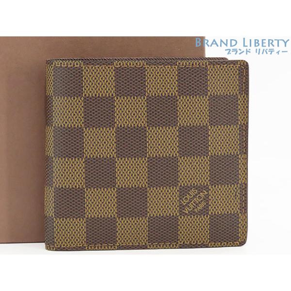 ルイヴィトン ポルトフォイユ マルコ ダミエ 二つ折り コンパクト スモール LOUIS VUITTON（ルイ・ヴィトン） ほぼ新品 ダミエ ポルトフォイユ