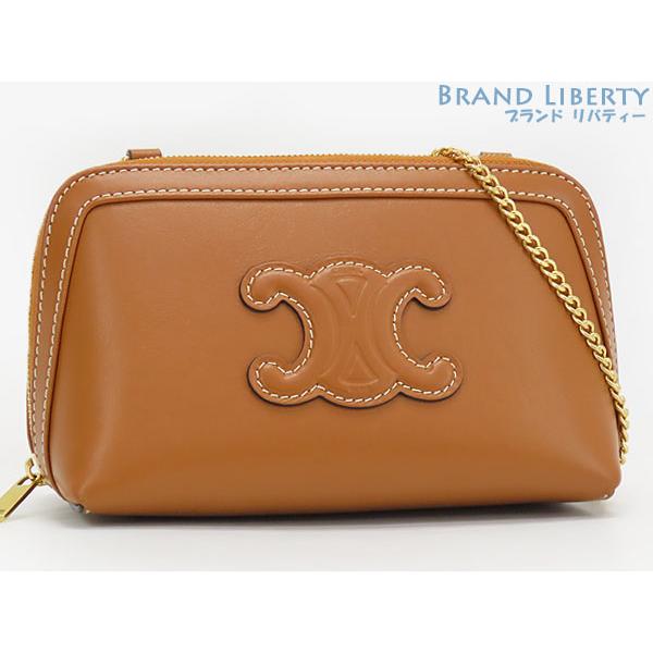 レア美品✨セリーヌ◇キュイルトリオンフケース　キーリング付きブラウン ✨美品】セリーヌ ケース キュイル トリオンフ キーリング付 ブラウン