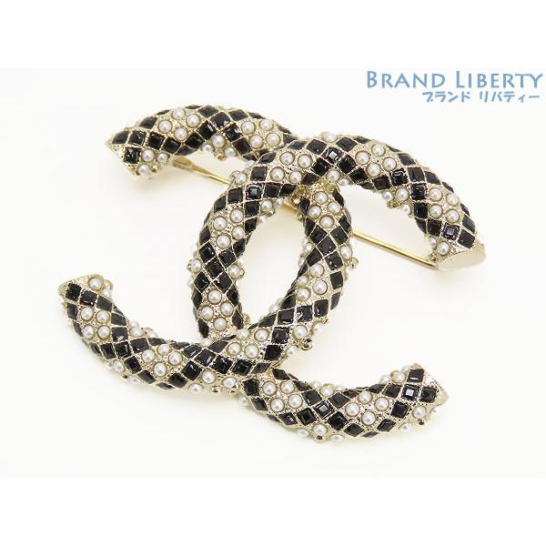 CHANEL（シャネル） 新品同様 ココマーク パール ブローチ シャンパン