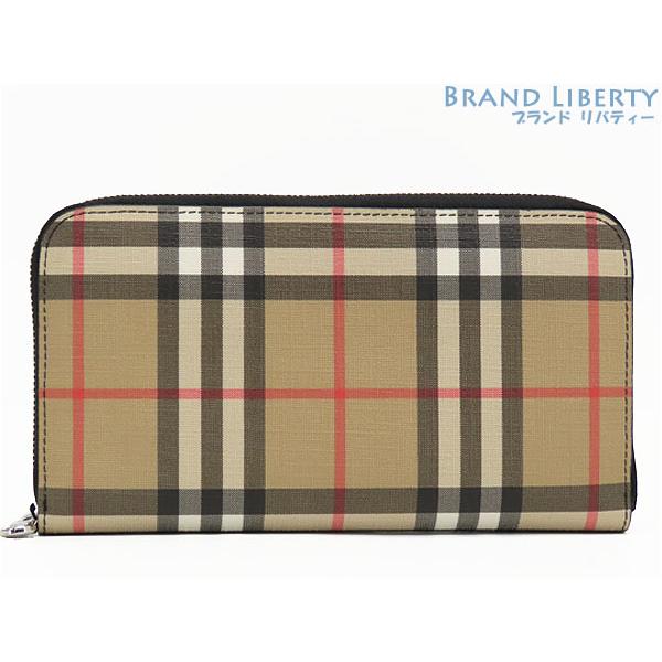 BURBERRY 未使用 バーバリー ヴィンテージチェック ラウンドジップ  