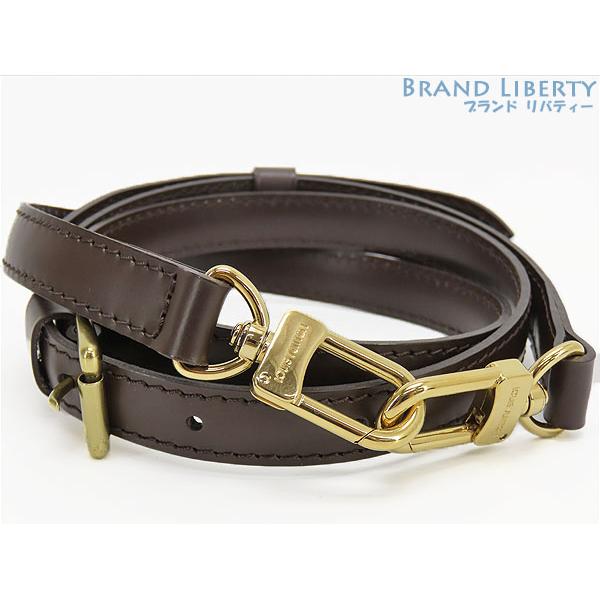 LOUIS VUITTON レザー ストラップ ダークブラウン 未使用】Louis Vuitton レザー ストラップ ダークブラウン