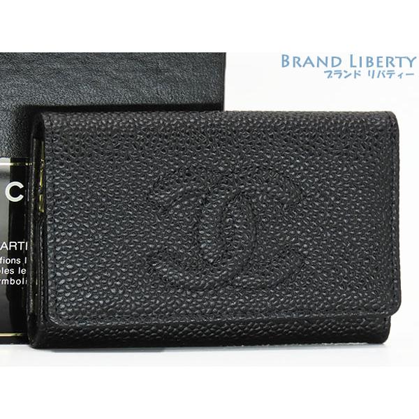 キャビアスキン ほぼ新品 シャネル ヴィンテージ ココマーク 6連 キー