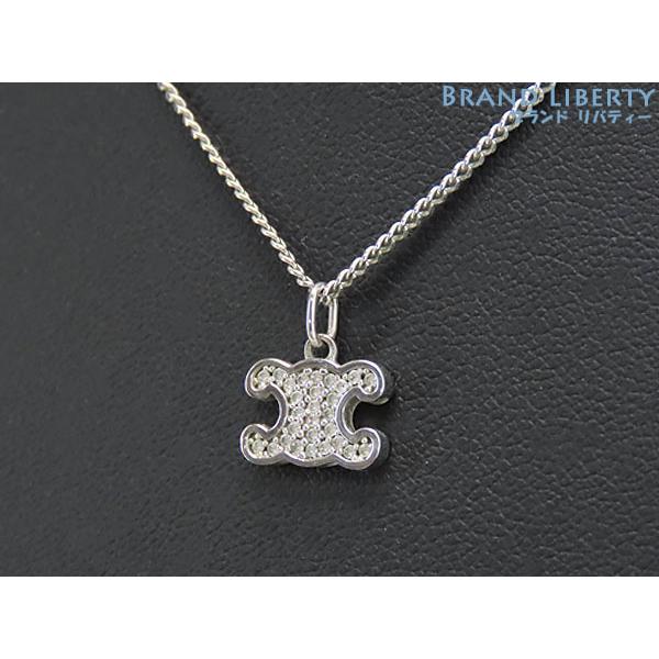 CELINE（セリーヌ） 美品 トリオンフ ラインストーン ネックレス