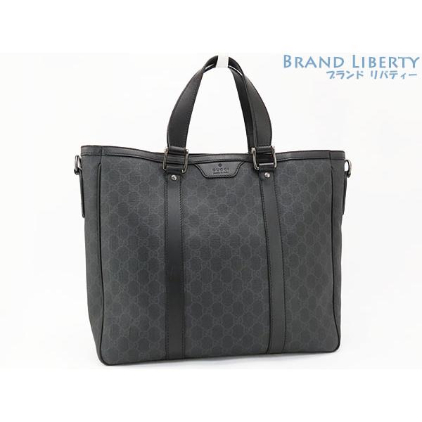 GUCCI グッチ GGスプリーム トートバッグ ハンドバッグ ブラック PVC